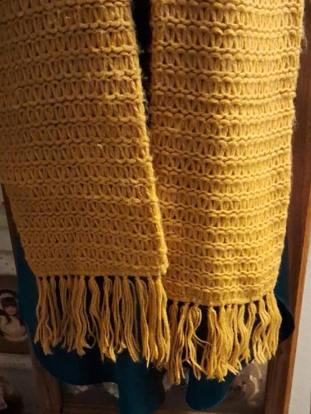 Vintage 90's,Mustard Yellow Knit Scarf and Beanie Set - Women Accessories🍁🍂🍁